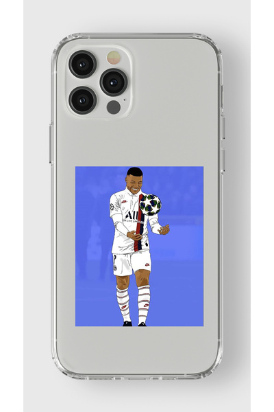 Multitronic حافظة شفافة مطبوعة بتصميم Mbappe متوافقة مع هاتف iPhone 16 Pro Max