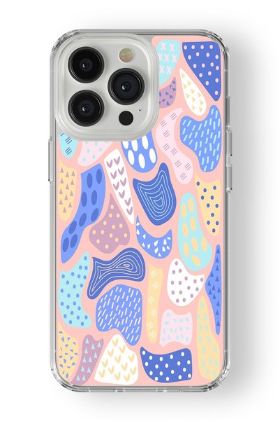 Multitronic حافظة شفافة مطبوعة بتصميم رسم تجريدي متوافق مع هاتف iPhone 16 Pro...