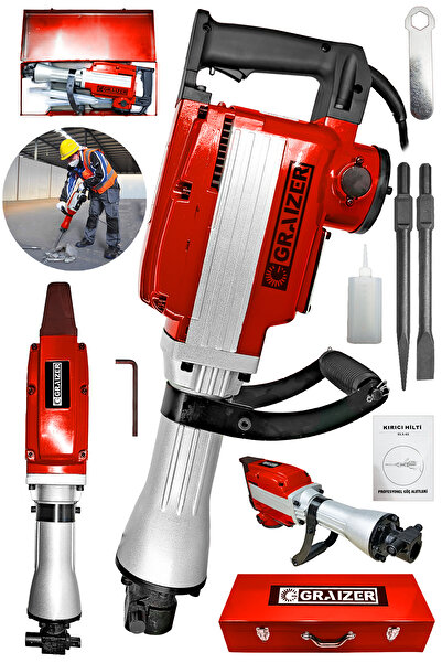 Graizer Alman 17 Kg Ağır Hizmet Profesyonel Kırıcı Hilti Çantalı 70 Joule