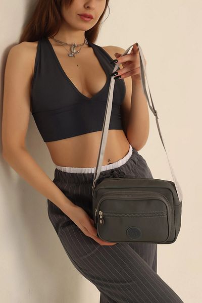 FHD BAGS Geantă de umăr și crossbody pentru femei, cu mai mulți ochi, din țesătură Crinkle4