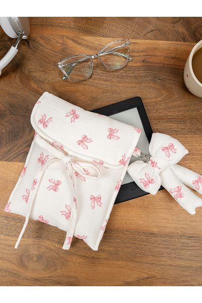 GoaAccessories Kindle Case - Bow Printed, Fiber Filled Kindle Case (Ribbon Trim Not Included)
