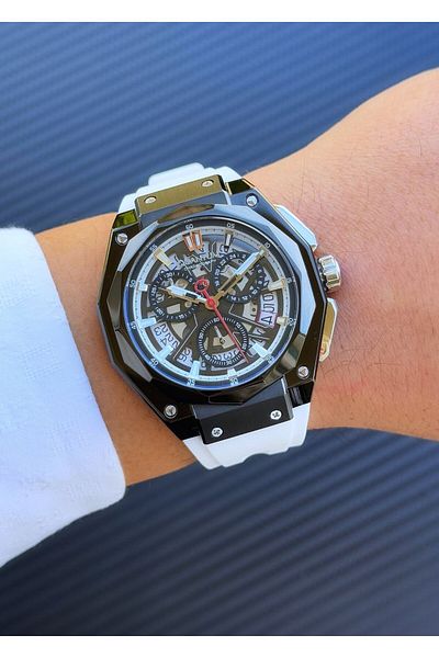 Quantum Hng1097.653 Black Silicone Band Men's Wrist Watch