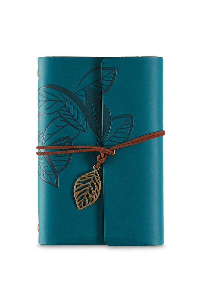 LABU DESIGN VEGAN DERİ KAPAKLI YAPRAK DESENLİ KİŞİSELLEŞTİRİLEBİLİR KRAFT DEFTER