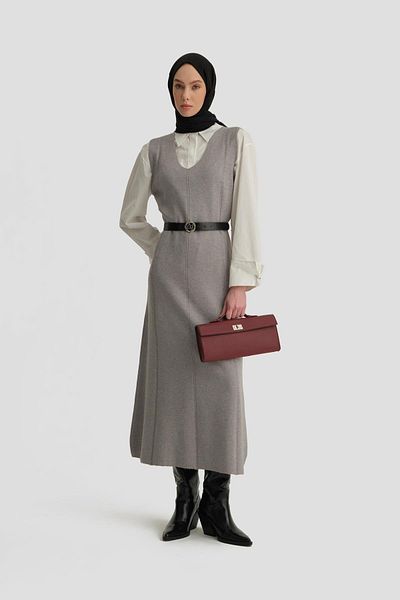 Armine Gray 24Kd4216 Model Zero Arm Gilet