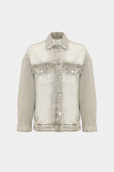 Açelya Okcu Premium Snow Wash Oversize Γυναικείο Jean Jacket