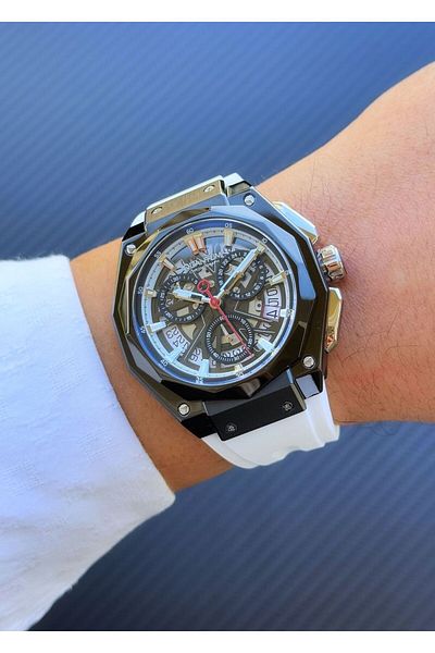 Quantum Hng1097.653 Black Silicone Band Men's Wrist Watch