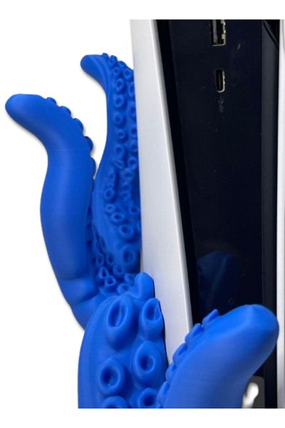 3D Brothers Base Vertical Stand for PS5 Consoles (Disc Edition)- Playstation 5 Base Accessories Octopus Design