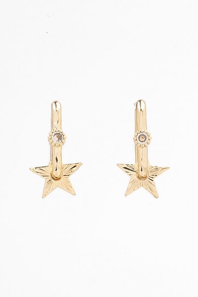 Bijuty Zircon Stone Gold Color Star Migrant Earrings
