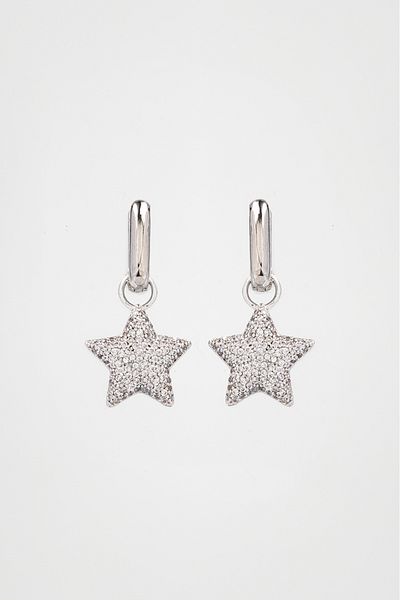 Bijuty Zircon Stone Silver Color Star Crab Vip Earrings