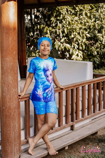 Bilge Trend Top, costum de baie, colanți pentru fete Elsa Hijab Set de costum de baie pentru piscină