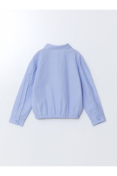 LC Waikiki Blue Striped Girl's Shirt