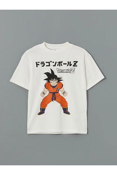 LC Waikiki Lcw Kids Ecru Crew Neckmen's T-Shirt