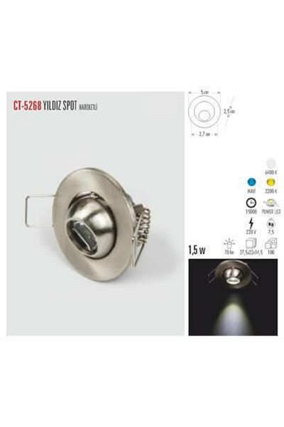 Cata Ct-5268 Moving Spot Lamp 1.5 Watt Star Spot Daylight