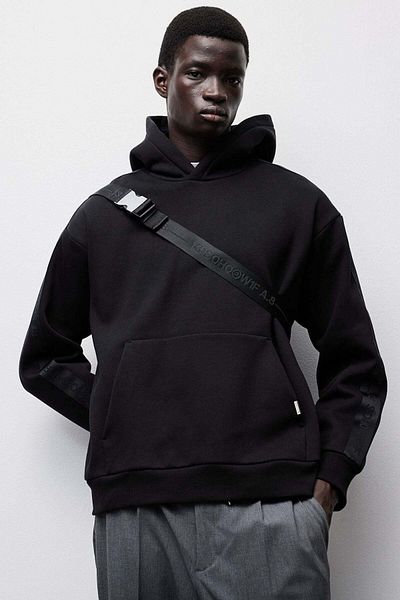 H&M Loose Fit Hoodie with sidestripes