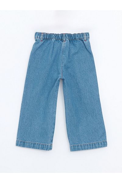 LC Waikiki Pantaloni de jeans pentru fete Indigo cu talie elastică