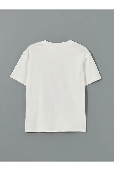 LC Waikiki Lcw Kids Ecru Crew Neckmen's T-Shirt