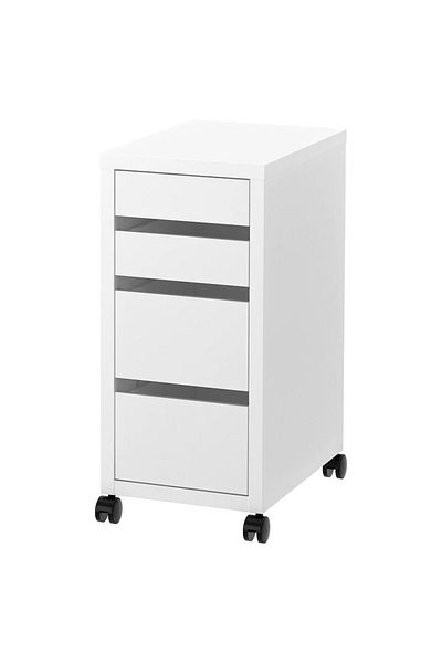 IKEA Drawer unit with castors, white, 35x75 cm