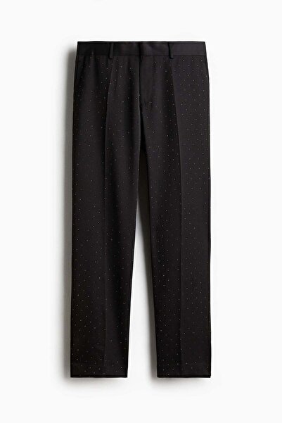 H&M Regular Fit Rhinestone-embellished suit trousers
