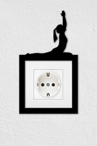 To Design Lab Pilates Temalı Dekoratif Duvar Priz Anahtar Çerçevesi Tablo