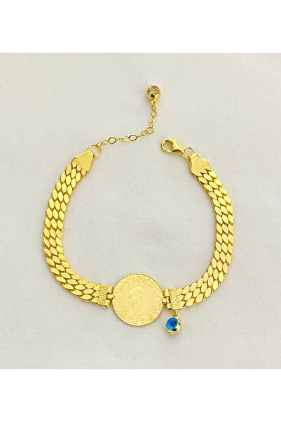 Lora Kuyumculuk Üç Sıra Pullu 22 Ayar Çeyrekli Bileklik