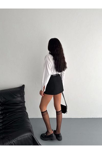 Modayakamoz Fusta neagră cu pantaloni scurți