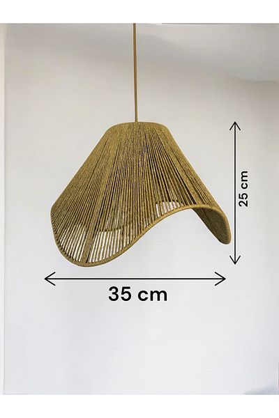 KorFam Wicker Handmade Bohemian Asymmetrical Shaped Rustic Chandelier