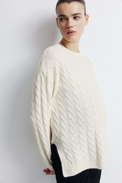 H&M MAMA Cable-knit jumper