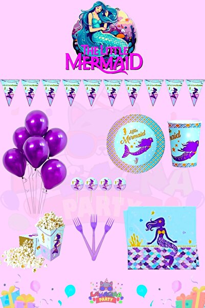 LASAGNA STORE Set de petrecere Midi cu tematică Sirenă pentru 8 persoane