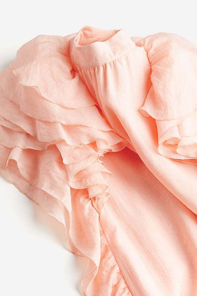 H&M Frill-sleeved maxi dress