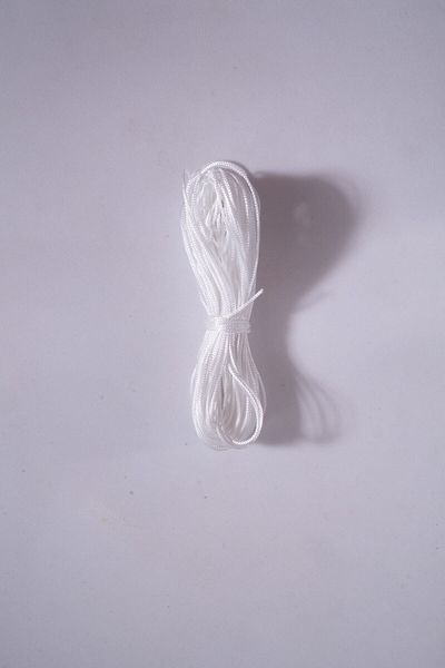 Eskişehir hobi sanat 20 Meters 1 Mm White Pearl Parachute - Bracelet and Necklace Beads, Hair Braid Rope Design