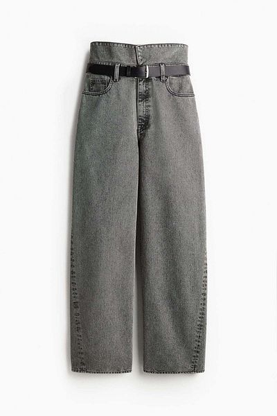 H&M Wide paper bag jeans