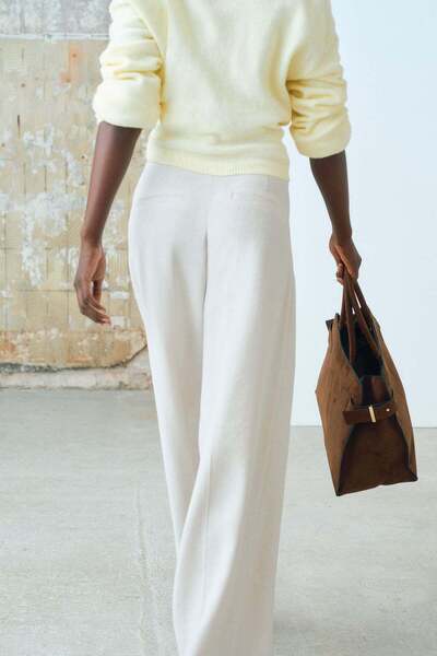 H&M Wide twill trousers