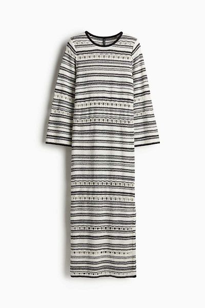 H&M Purl-knit bouclé dress