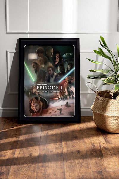 Saturn Pictură cu 1 cadru Star Wars - Pictură poster Space Wars Old Nostalgia Fim