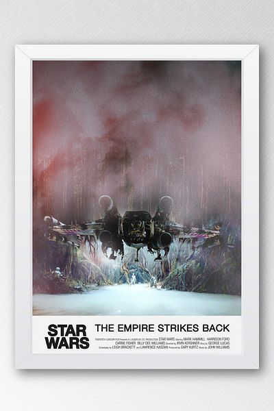 Saturn Star Wars The Empire Strikes Back Pictură înrămate - Space Wars Old Fim Poster Pictură