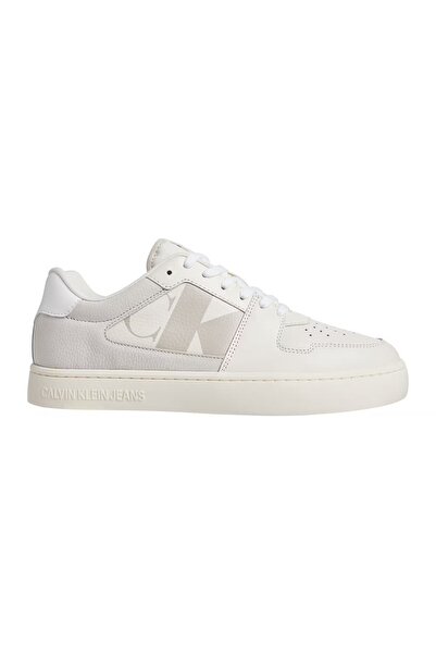 Calvin Klein Erkek Rahat Taban Nefes Alabilir Üst Yüzey Düşük Bilekli Beyaz Sneaker YM0YM01160-0LH