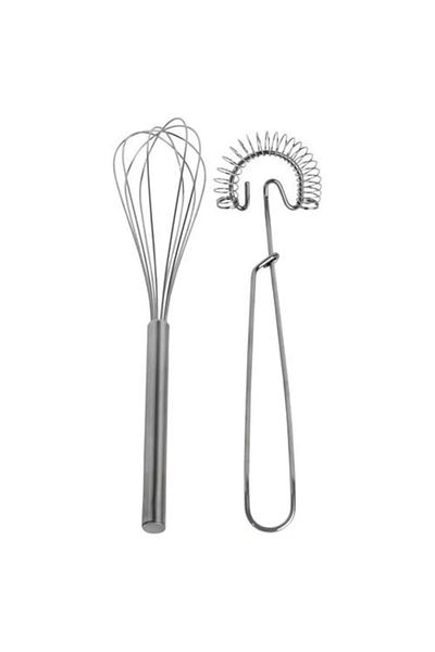 FBZhome Stainless Metal Beater Set - 2 Pieces Cake Cake and Wire