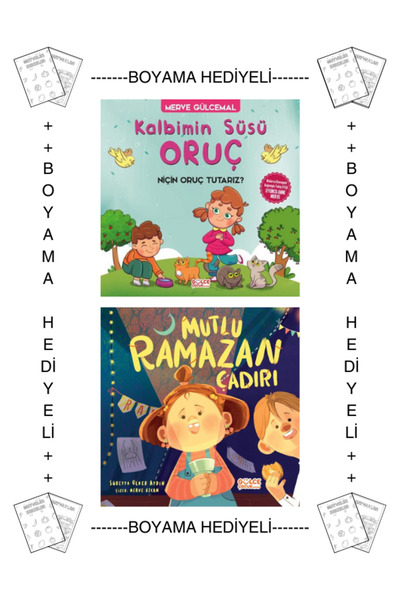 Timaş Çocuk Boyamalı - Çocuklar İçin Ramazan Kitapları Kalbimin Süsü Oruç / M...