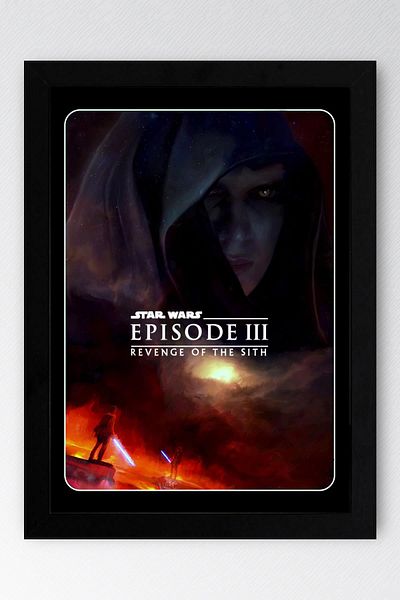 Saturn Pictură cu 3 rame Star Wars - Space Wars Old Nostalgia Fim Poster Painting