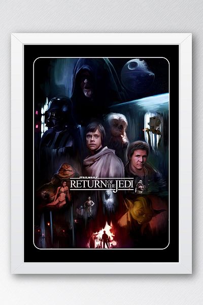 Saturn Επιτραπέζιο με κορνίζα Star Wars - Επιτραπέζια αφίσα Space Wars Fim