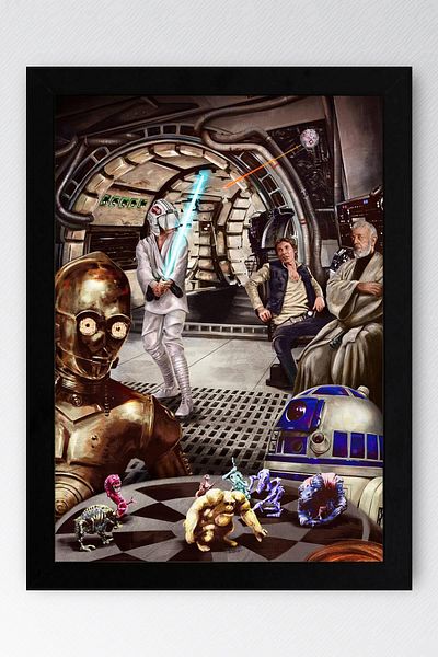 Saturn Pictură înrămată Star Wars - Pictură poster Space Wars Fim