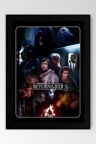 Saturn Pictură înrămată Star Wars - Pictură poster Space Wars Fim
