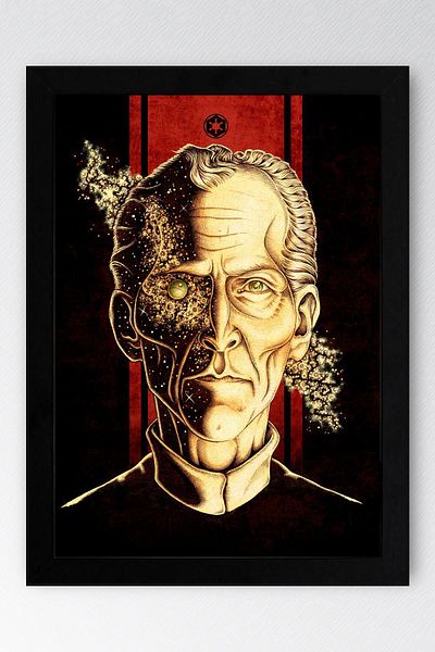 Saturn Pictură înrămată Star Wars Grand Moff Tarkin - Pictură poster Space Wars Fim