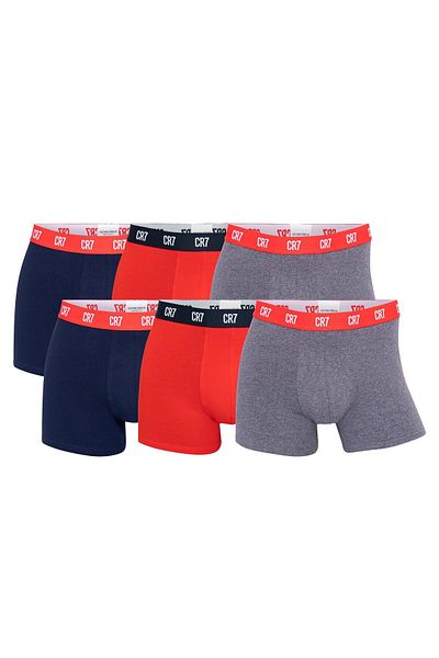 Cristiano Ronaldo CR7 CR7 Herren Boxer Shorts, 6er Pack - Trunks, Organic Cotton Stretch