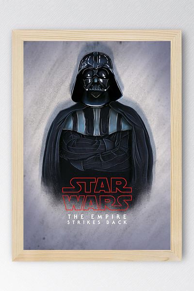 Saturn Tablou înrămat Darth Vader Star Wars - Poster de film Space Wars