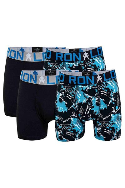 Cristiano Ronaldo CR7 CR7 Jungen Boxershorts, 4er Pack - Trunks, Cotton Stretch, Logobund
