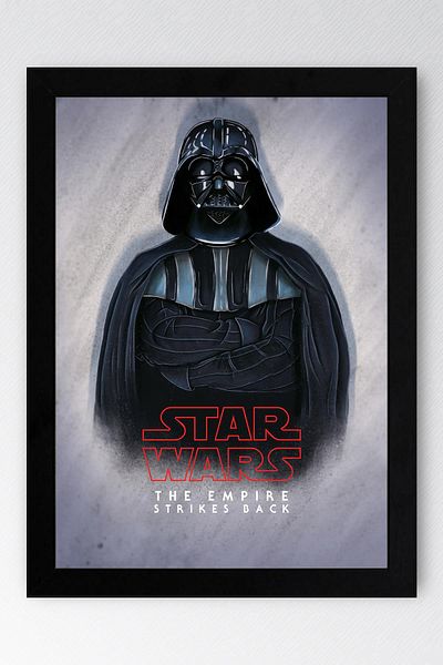 Saturn Tablou înrămat Darth Vader Star Wars - Poster de film Space Wars