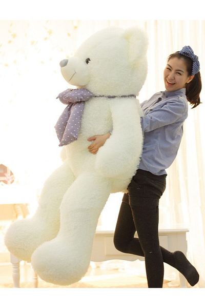 Princess Bear 160 cm White Bow Tie Large K