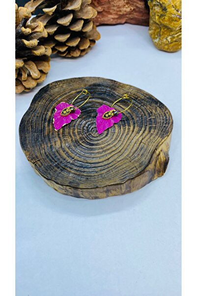 Porsuk Alternatif أقراط نسائية مصنوعة يدويًا من أوراق الأرز العرقية المطلية ب...