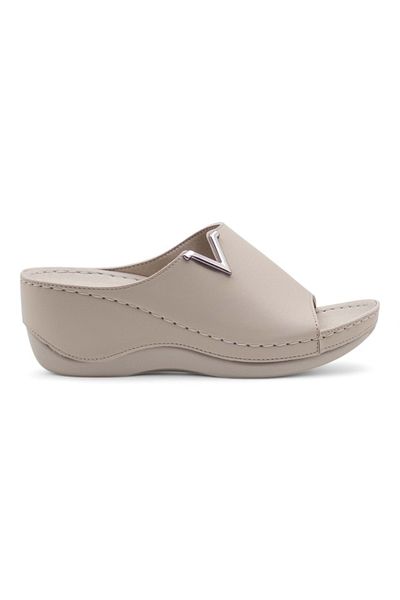 Muya PERLA TALPA ANATOMICA PATRU SEZONI PAPUCI DE DAME CREMA